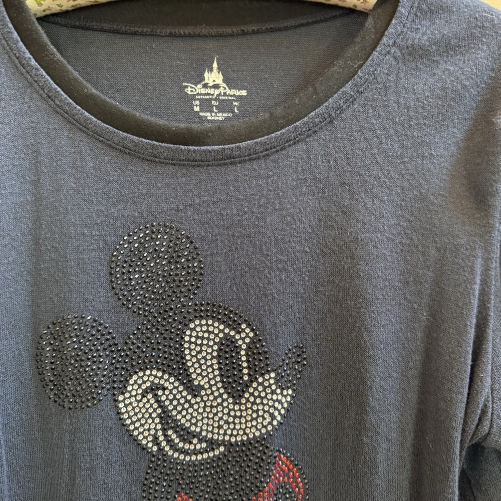 Mickey Mouse Rhinestone Sweater Womens Med Disney Parks Brand - Picture 3 of 12